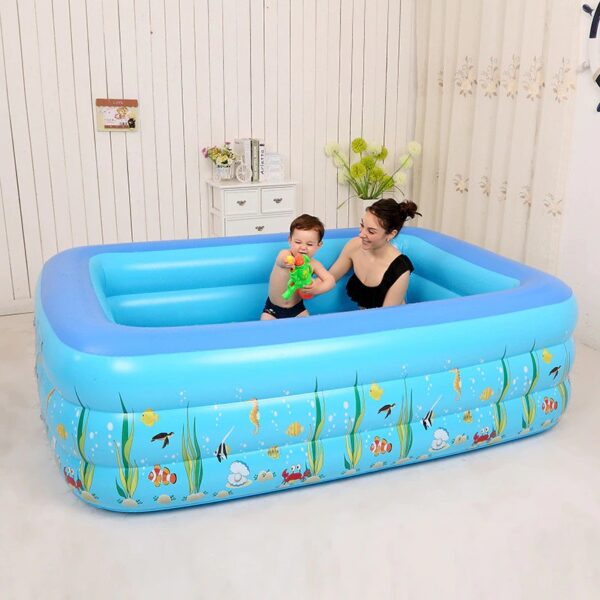 Piscina Inflable Niños 210cm x 125cm 3 Anillos