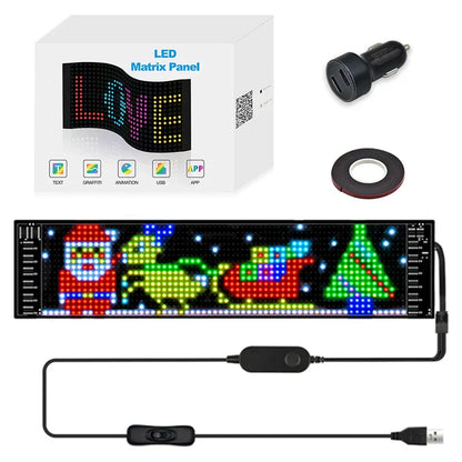 Panel de Píxeles LED Matriz (92x374 mm) 🔥 USB 5V y Bluetooth 📲